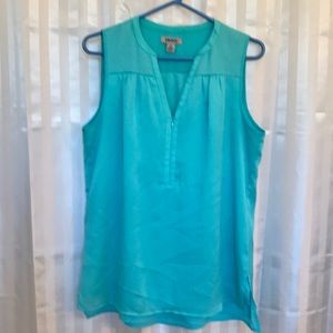 DKNY Woman’s medium zip up sleeveless top 2 layers